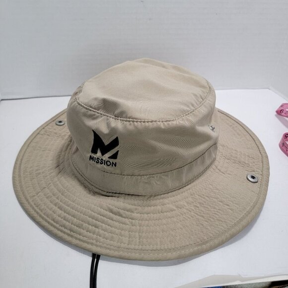 Mission Sun Hat Bucket Beige Khaki One Size Unisex Lightweight Packable Foldable - Picture 1 of 9